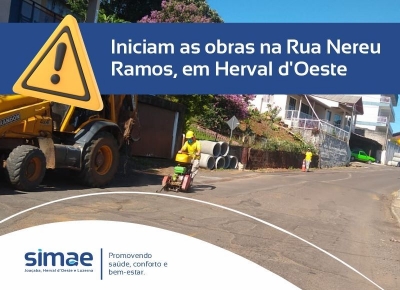 Obras na Rua Nereu Ramos