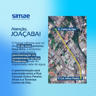 Pavimentação da Rua Tiradentes